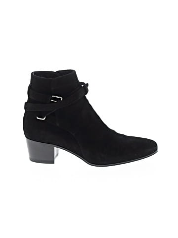 Saint Laurent Suede Blake Jodhpur Ankle Boots (view 1)