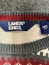 Lands' End 100% Cotton Print Gray Pullover Sweater Size 3 - 4 - photo 3