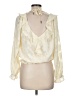 By Anthropologie 100% Polyester Ivory Long Sleeve Blouse Size M - photo 2