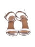 Tory Burch 100% Leather Metallic Silver Sandals Size 5 1/2 - photo 2