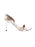 Tory Burch 100% Leather Metallic Silver Sandals Size 5 1/2 - photo 1