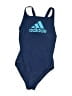 Adidas 100% Polyester Graphic Blue One Piece Swimsuit Size M (kids) - photo 1