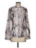 Calvin Klein 100% Polyester Animal Print Pink Silver Long Sleeve Blouse Size S - photo 1