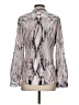 Calvin Klein 100% Polyester Animal Print Pink Silver Long Sleeve Blouse Size S - photo 2