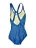 Speedo Chevron-herringbone Blue One Piece Swimsuit Size 12 - photo 2