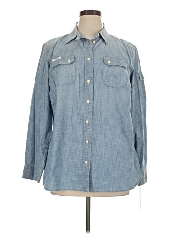 Lauren Jeans Co. Long Sleeve Button-Down Shirt (view 1)