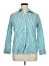 Foxcroft 100% Cotton Stripes Teal Long Sleeve Button-Down Shirt Size XL - photo 1