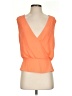 Naked Zebra 100% Polyester Orange Sleeveless Blouse Size S - photo 1