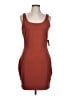 Express Solid Brown Casual Dress Size L - photo 1