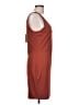 Express Solid Brown Casual Dress Size L - photo 4