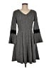 Elle Tweed Gray Casual Dress Size M - photo 1
