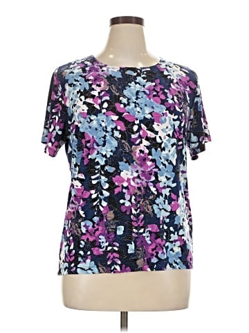JM Collection Short Sleeve Blouse (view 1)