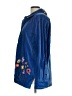 Quacker Factory 100% Cotton Blue Long Sleeve Blouse Size L - photo 5