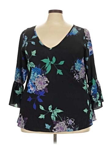 City Chic 3/4 Sleeve Blouse (view 1)