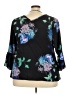 City Chic Black 3/4 Sleeve Blouse Size 18 Plus (M) - photo 2