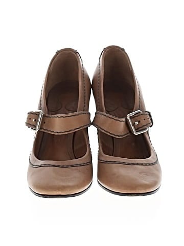 Chloé Leather Mary Jane Block Heels (view 2)