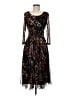 Connected Apparel Paisley Black Cocktail Dress Size 6 - photo 1
