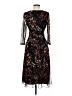 Connected Apparel Paisley Black Cocktail Dress Size 6 - photo 2