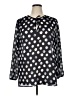 Coldwater Creek Polka Dots Black 3/4 Sleeve Blouse Size 1X - photo 1