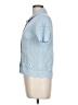 Just Fab 100% Cotton Blue Short Sleeve Blouse Size L - photo 5