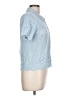 Just Fab 100% Cotton Blue Short Sleeve Blouse Size L - photo 4