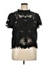 Sundance 100% Cotton Black Short Sleeve Turtleneck Size XL (petite) - photo 1