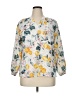 Chico's 100% Cotton Yellow 3/4 Sleeve Blouse Size XL (3) - photo 1
