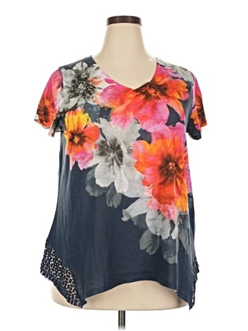 Time and Tru Short Sleeve Blouse (view 1)