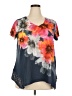 Time and Tru 100% Polyester Gray Short Sleeve Blouse Size 20 - photo 1