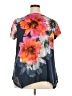 Time and Tru 100% Polyester Gray Short Sleeve Blouse Size 20 - photo 2