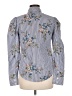 Veronica Beard 100% Cotton Floral Blue Long Sleeve Blouse Size 6 - photo 2