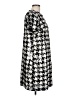 Ann Taylor 100% Polyester Houndstooth Silver Casual Dress Size 12 (petite) - photo 4