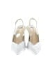 MICHAEL Michael Kors Graphic Silver White Heels Size 6 1/2 - photo 2
