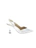 MICHAEL Michael Kors Graphic Silver White Heels Size 6 1/2 - photo 1