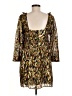 Sézane Print Brown Cocktail Dress Size EU (FR) 38 / US 6 - photo 2
