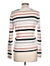 Halogen Stripes Silver Pullover Sweater Size L - photo 2