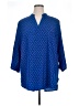 Shein Curve 100% Polyester Blue 3/4 Sleeve Blouse Size 16 Plus (2) - photo 1