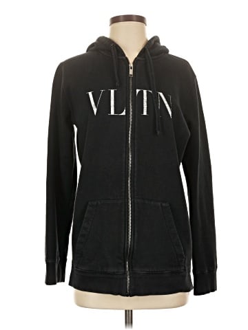 Valentino logo zip-up hoodie (view 1)