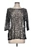 Alex Marie Silver 3/4 Sleeve Top Size L - photo 1