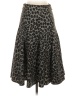 Versace Animal Print Gray Black Wool Skirt Size EU (IT) 40 / US 4 - photo 1