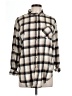 Love Notes 100% Cotton Plaid Gray Long Sleeve Button-Down Shirt Size L - photo 1