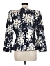 Teri Jon by Rickie Freeman 100% Silk Floral Blue Silk Blazer Size 8 - photo 2