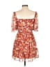 Fashion Bug 100% Polyester Floral Red Casual Dress Size M - photo 2