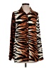 Fashion Nova 100% Polyester Animal Print Orange Long Sleeve Blouse Size S - photo 1