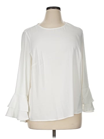 ELOQUII 3/4 Sleeve Blouse (view 1)