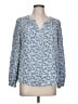 Boden 100% Viscose Blue Long Sleeve Blouse Size 12 - photo 1