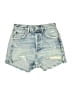 AGOLDE 100% Cotton Blue Denim Shorts Size 23 waist - photo 1