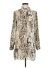 Spense 100% Polyester Animal Print Gold Long Sleeve Blouse Size M - photo 1