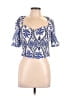 H&M Blue Short Sleeve Top Size L - photo 1