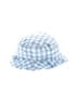 Carter's 100% Cotton Checkered-gingham Blue Bucket Hat Size Newborn - photo 1